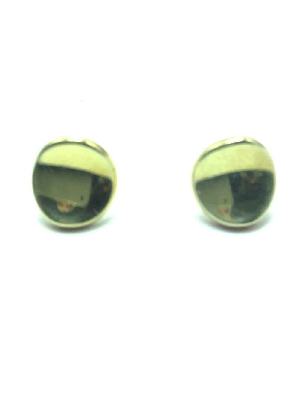 CARLA 14k Dapped Disk Stud Earrings